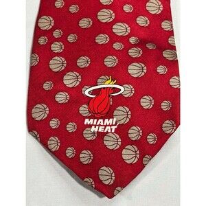 Miami Heat NBA Basketball Novelty Necktie Red Gray RM Sport NWT US